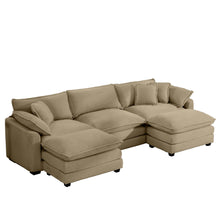 Load image into Gallery viewer, Modern Oversized Modular Cushion Sofa With Ottoman [Online Only]
