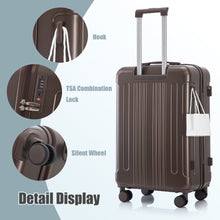 Load image into Gallery viewer, Brown 3-Piece ABS Spinner Wheel Luggage Set [Online Only]
