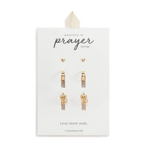 Load image into Gallery viewer, Dainty Double Heart Earrings Set of 3 - Gold
