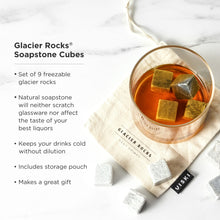 Load image into Gallery viewer, Glacier Rocks Soapstone Cube Set of 9 (Online Only)
