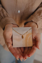 Load image into Gallery viewer, Believe in Miracles Mini Tag Necklace
