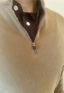 Shaker Fleece 1/4 Zip (Mushroom)