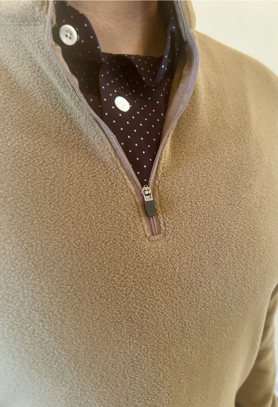 Shaker Fleece 1/4 Zip (Mushroom)