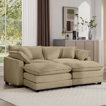 Load image into Gallery viewer, Modern Oversized Modular Cushion Sofa With Ottoman [Online Only]
