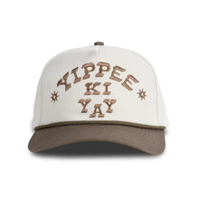 Load image into Gallery viewer, Yippee Ki Yay Hat (Cream &amp; Brown)
