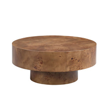 Load image into Gallery viewer, 31.49" Burl Wood Veneer Round Coffee Table [Online Only]
