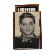 Load image into Gallery viewer, Elvis Mug Shot Wooden Matchbox
