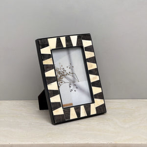 Black Horn & Bone Photo Frame 4x6