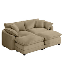 Load image into Gallery viewer, Modern Oversized Modular Cushion Sofa With Ottoman [Online Only]
