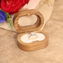 Load image into Gallery viewer, Oval Walnut Wooden Ring Box

