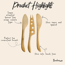 Load image into Gallery viewer, Bamboo Cheese Knife Set [Online Only]
