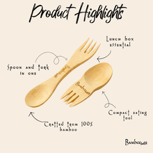 Load image into Gallery viewer, Bamboo Mini Spork Utensil [Online Only]
