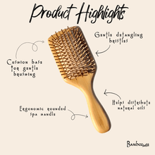 Load image into Gallery viewer, Bamboo Paddle Hair Brush | Comfort Handle [Online Only]
