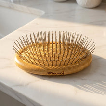 Load image into Gallery viewer, Bamboo Round Hair Brush | Wired Bristles [Online Only]
