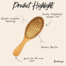 Load image into Gallery viewer, Bamboo Rounded Hair Brush | Classic Handle [Online Only]
