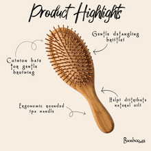 Load image into Gallery viewer, Bamboo Rounded Hair Brush | Comfort Handle [Online Only]
