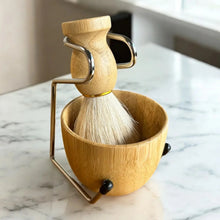 Load image into Gallery viewer, Bamboo Shaving Bowl &amp; Brush Set [Online Only]
