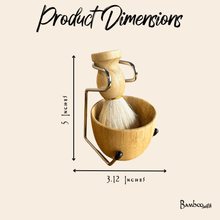 Load image into Gallery viewer, Bamboo Shaving Bowl &amp; Brush Set [Online Only]
