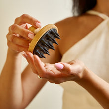 Load image into Gallery viewer, Bamboo &amp; Silicone Scalp Massage Brush [Online Only]
