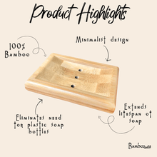 Load image into Gallery viewer, Bamboo Soap Dish Lift | Draining [Online Only]
