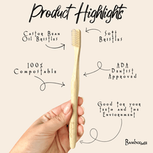 Load image into Gallery viewer, Bamboo Toothbrush | Compostable Bristle [Online Only]
