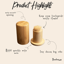 Load image into Gallery viewer, Bamboo Toothpick Holder [Online Only]
