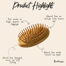 Load image into Gallery viewer, Bamboo Travel Hair Brush [Online Only]

