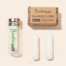 Load image into Gallery viewer, Bamboo White Floss in Glass Container [Online Only]
