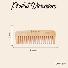Load image into Gallery viewer, Bamboo Wide Tooth Comb | Compact [Online Only]
