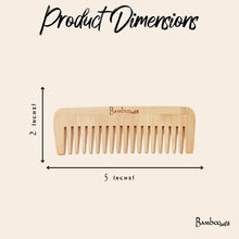Load image into Gallery viewer, Bamboo Wide Tooth Comb | Pointed Tips [Online Only]
