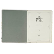Load image into Gallery viewer, KJV Note-Taking Bible Faux Leather Floral Printed Psalm 91:4
