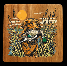 Load image into Gallery viewer, Acacia Wood Coasters Duck Fishing Hunting

