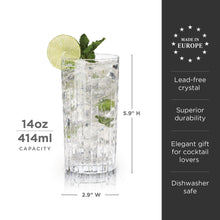 Load image into Gallery viewer, Reserve Milo Crystal Highball Glasses Set of 4 (Online Only)
