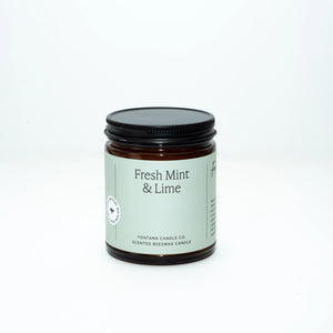 Fresh Mint & Lime Essential Oil Beeswax Jar Candle