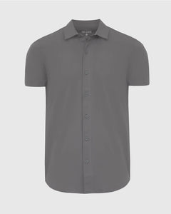 Short Sleeve Button Up Shirt Commuter Carbon