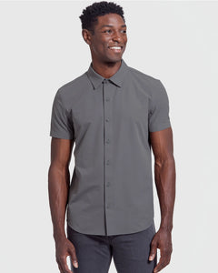 Short Sleeve Button Up Shirt Commuter Carbon