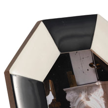 Load image into Gallery viewer, Black &amp; White Resin Octagon 4x4 Photo Frame
