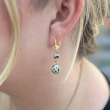 Load image into Gallery viewer, Dalmatian Jasper Drop Earrings
