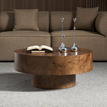 Load image into Gallery viewer, 31.49" Burl Wood Veneer Round Coffee Table [Online Only]
