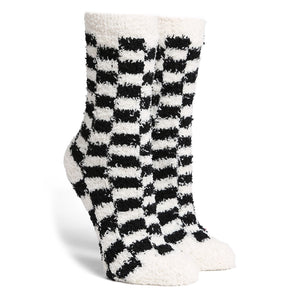 Luxury Soft Checkered Pattern Mini Crew Socks