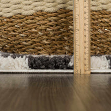 Load image into Gallery viewer, Kieu Black &amp; White Checkered Shag Rug [Online Only]
