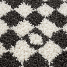 Load image into Gallery viewer, Kieu Black &amp; White Checkered Shag Rug [Online Only]
