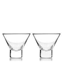 Load image into Gallery viewer, Raye Heavy Base Crystal Stemless Martini Glasses Set of 2 (Online Only)
