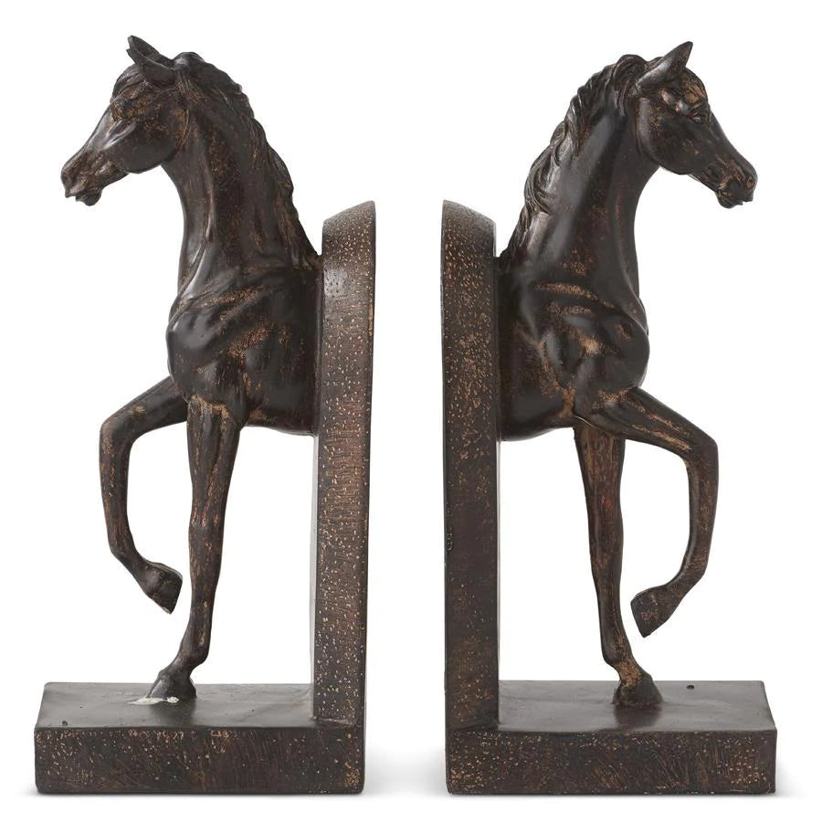 Bronze Prancing Horse Bookends