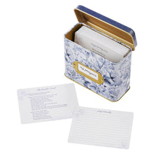 Load image into Gallery viewer, Cards In Tin Blue Floral My Prayers Hebrews 10:23
