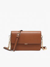 Load image into Gallery viewer, Lauryn Flapover Crossbody w/ Chain Strap (Various Colors)
