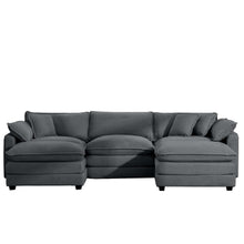 Load image into Gallery viewer, Modern Oversized Modular Cushion Sofa With Ottoman [Online Only]
