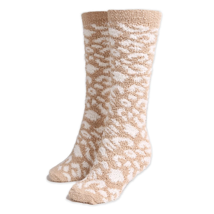 Luxury Leopard Pattern Knee High Winter Socks