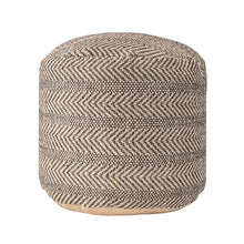Load image into Gallery viewer, Chevron Braided Jute Ottoman
