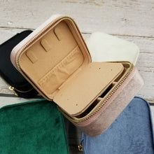 Load image into Gallery viewer, Velvet Jewelry Box with Mirrorr Organizer Box
